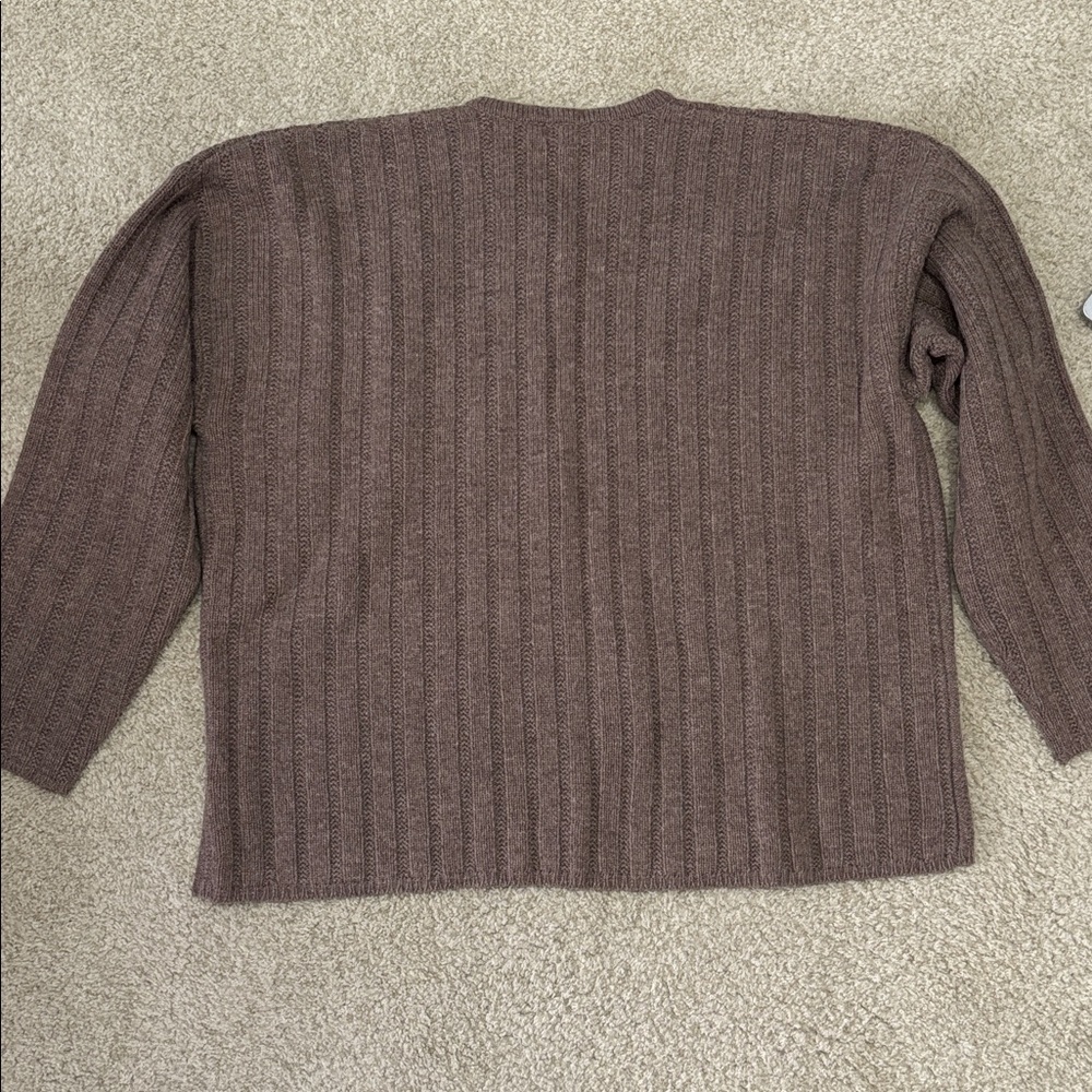J Crew Women’s Sweater 100% Lambswool XL Taupe - Picture 5 of 6